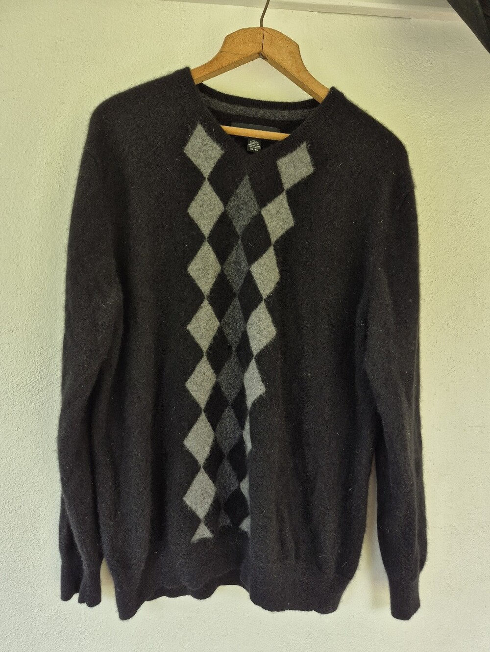 100% Cashmere Argyle Sweater By Jones New York